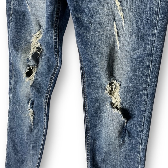 Kut From The Cloth Catherine Boyfriend Distressed Jeans Med Wash Stretch Sz 4 - Picture 4 of 11